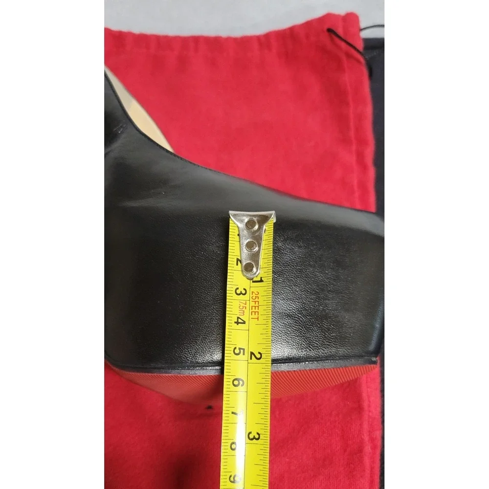 Black Leather Daffodile Christian Louboutin Platform Pumps Size 38